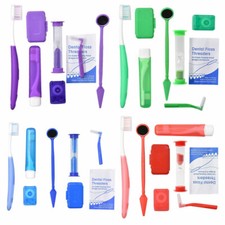 Dental Portable Care Toothbrush Kit Orthodontic Teeth Floss Oral Braces Cleaning