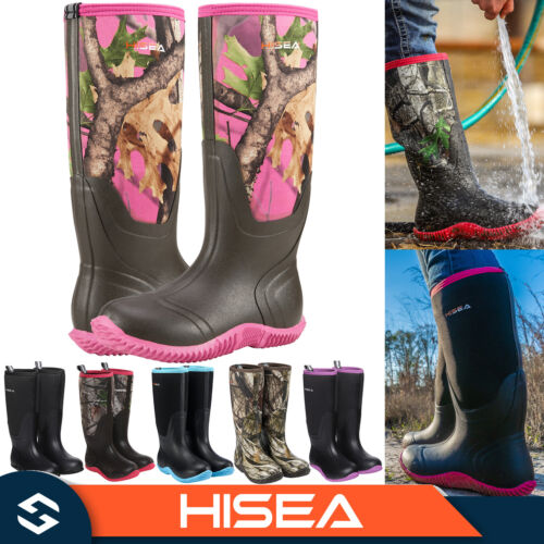 HISEA Women Rain Boots Waterproof Anti-Slip Neoprene Outdoor Garden Working Boot