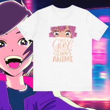 Anime Girl Unisex Jersey Short Sleeve Tee.