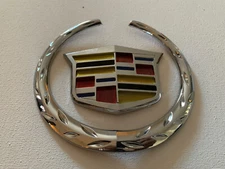 For Cadillac Front Grille 6" Emblem Hood Badge Logo Chrome Color Symbol Ornament