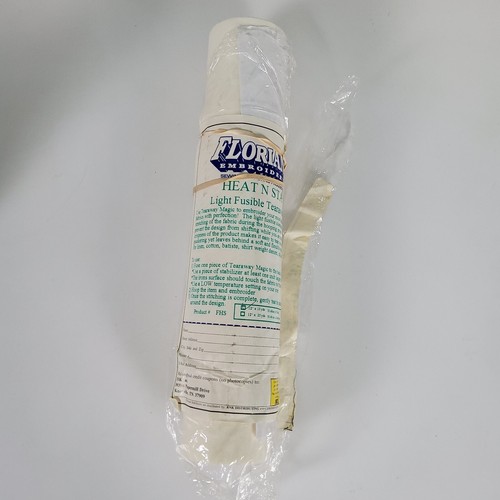Floriani Heat N Sta Fusible Tearaway Lightweight 12"x10 yards Used 