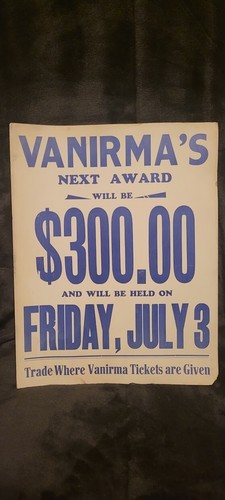Rare Vintage Poster for Vanrima s Next Event – Authentic Ephemera Collectible
