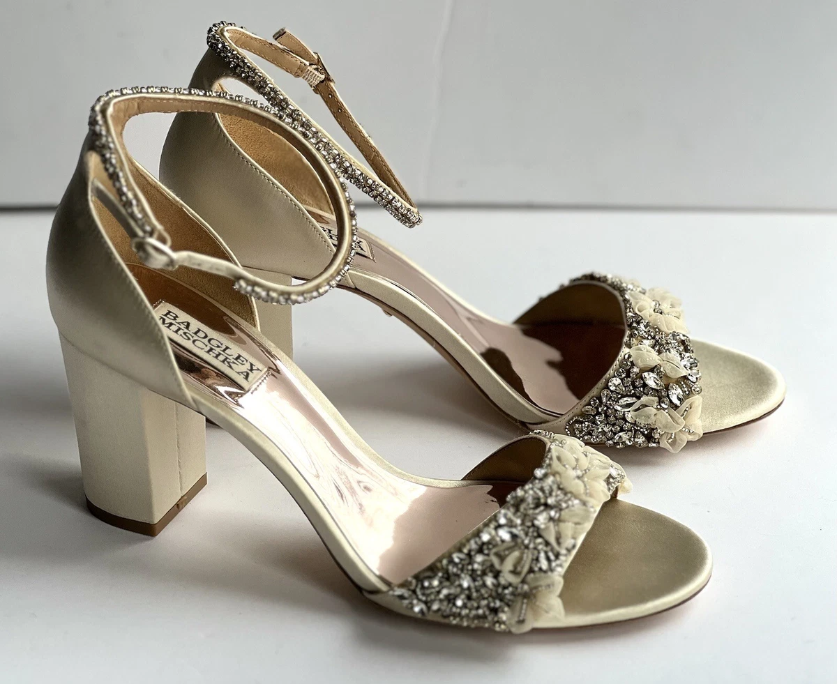 Embellished high top heel sandals