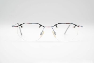 Vintage No Limits 8382 49 16 140 Colourful half Rim Glasses Eyeglasses NOS