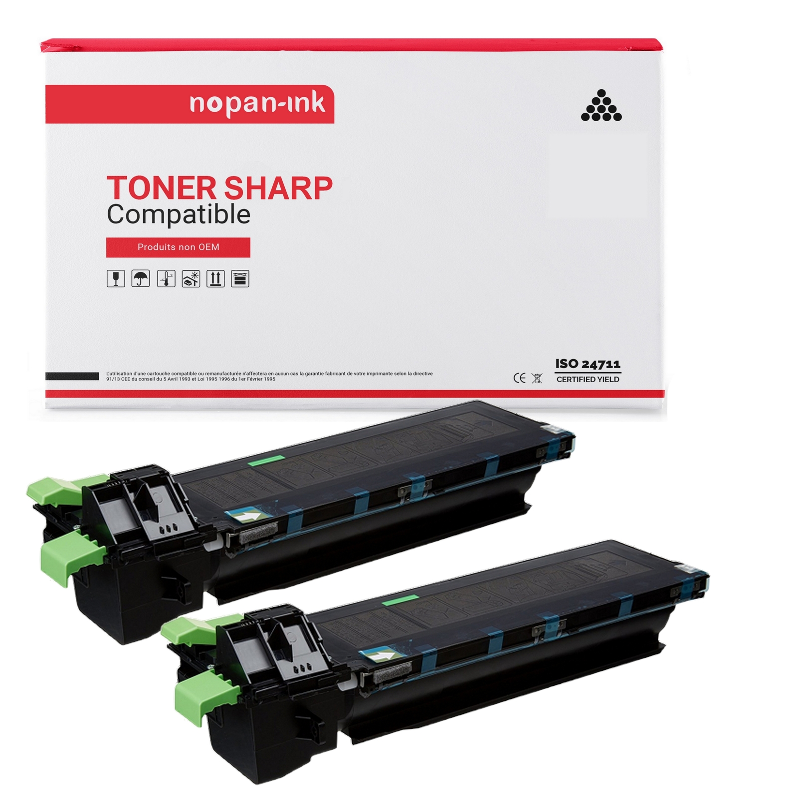 Toner AR-202LT NOPAN-INK compatible Sharp x2 pour éviter les pannes d'impression de texte noir