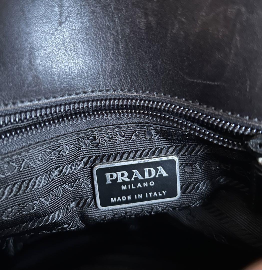 PRADA archive 1999AW Black Brown Leather Shoulder bag Used PRADA archive 1999AW Black Brown Leather Shoulder bag Used