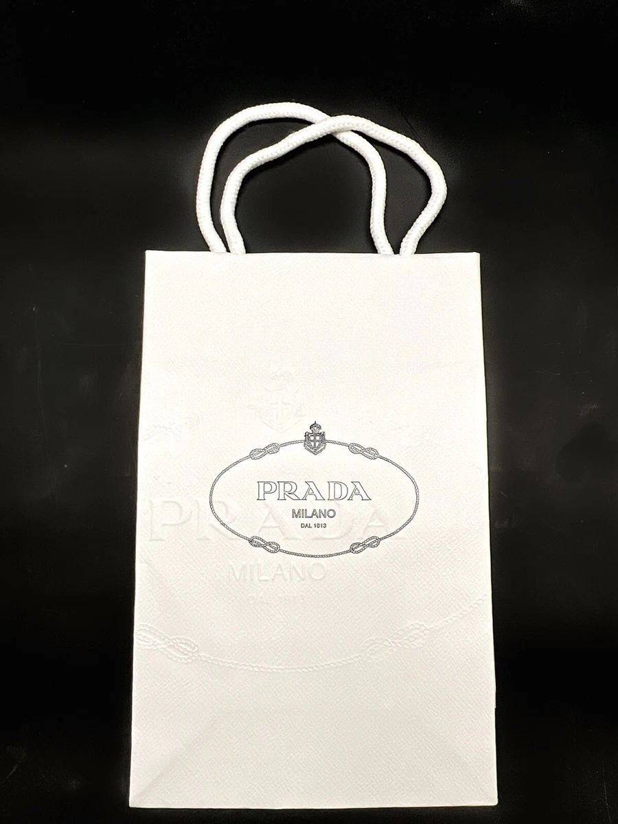 Prada Logo Embossed Paper Gift Bag - Luxe Purses