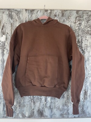 Men's YZY GAP NWOT Double Layer Brown Hoodie Sweatshirt-Small