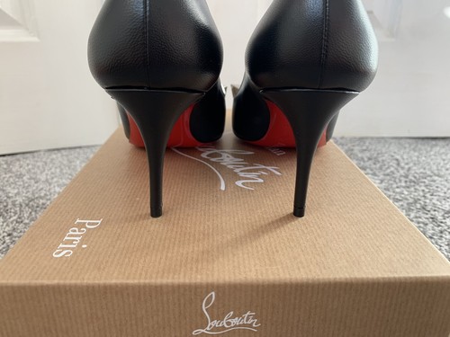 Christian Louboutin Leather Heels Loafers Shoes Size 35.5 - Picture 3 of 5