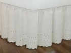 Top Care White Eyelet Twin Bedskirt Bed Skirt Nip