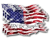 3x USA We the People American Flag Decal Sticker Car Truck Window Vinyl Bumper