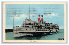 Postcard SS Kingston Ship Toronto Thousand Islands Prescott Canada c1940
