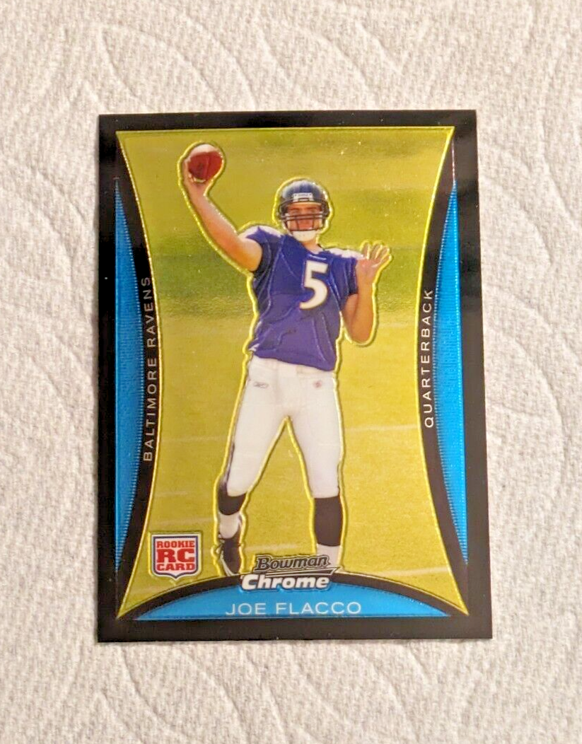 2008 Bowman Chrome JOE FLACCO RC #BC61 - Rookie QB Ravens
