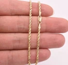 2.0mm Twisted Rope Chain Ankle Bracelet Anklet Real 10K Yellow Gold 10"
