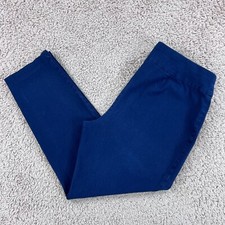 CHICOS Fabulously Slimming Blue Mid-Rise Skinny Cropped Ankle Pants S Pull-On