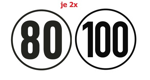 GROSSER AUFKLEBER 20cm 80 100 KMH KM/H RUND GESCHWINDIGKEITSAUFKLEBER § 58 STVZO - Bild 10 von 12