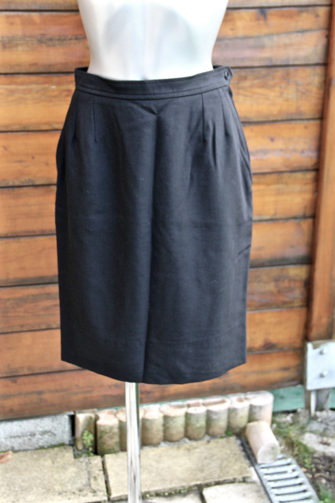 Gonna Di Lana Nera YVES SAINT LAURENT Rive Gauche T 36 (I 40) Come Nuova