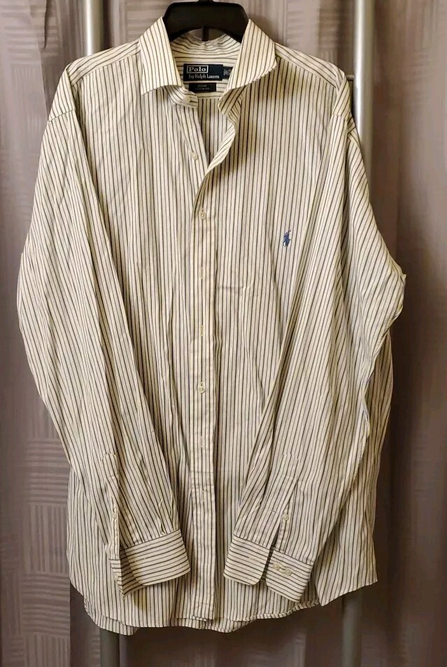 Polo Ralph Lauren Regent Classic Fit Men’s 17.5 38/39 Long Sleeve Striped Shirt