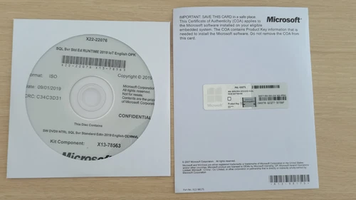 SQL Server 2019 /2022 Standard 24 Core License unlimited User CALs DVD full pack