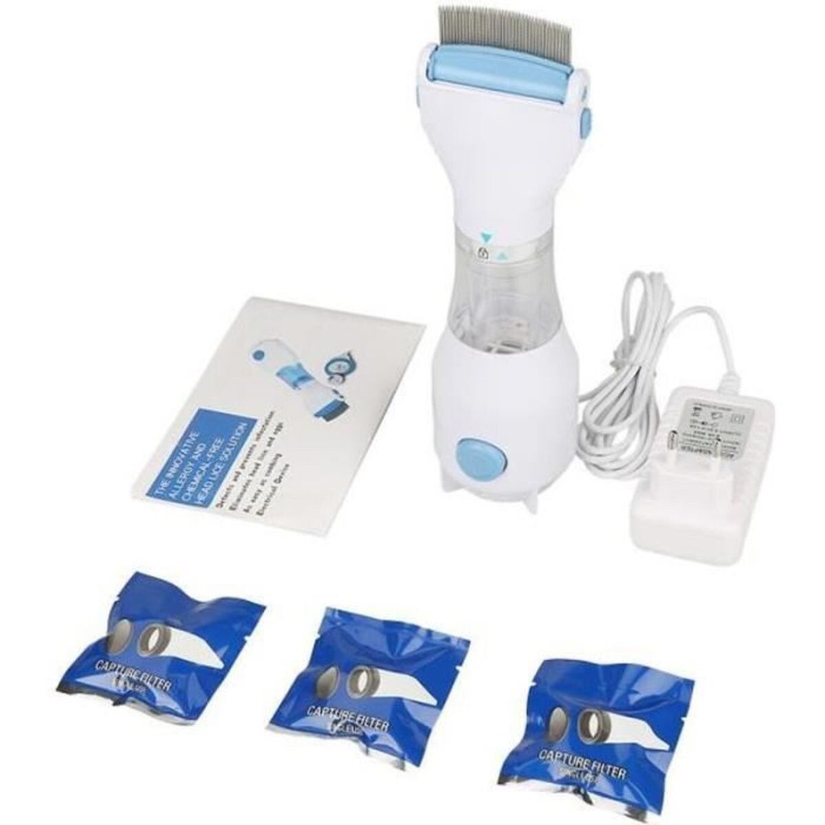 Peigne à poux électrique à technologie de choc doux 220V pour chiens et chats
