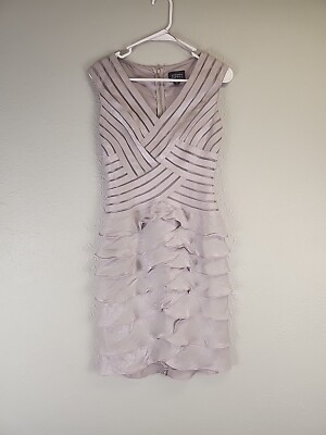 VTG Adrianna Papell Shimmery Champagne Petal Layered Dress SZ 4 | eBay VTG Adrianna Papell Shimmery Champagne Petal Layered Dress SZ 4 | eBay