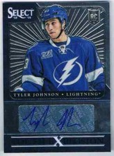 2013-14 SELECT CERTIFIED YOUTH EXPLOSION TYLER JOHNSON AUTO TAMPA BAY LIGHTNING