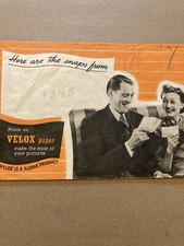 Vintage Kodak Film Envelope Velox Paper Envelope Kodak Film Vintage R3