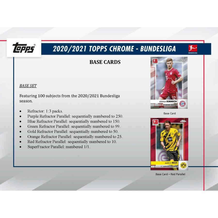 2020-21 Topps Bundesliga Chrome Soccer Hobby BOX SEALED