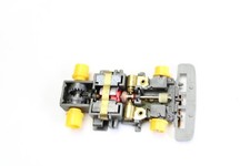 TYCO 1991 TCR Slotless Chassis - YELLOW wheel - HO slot car  