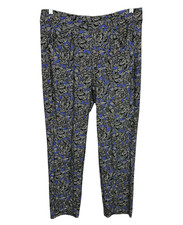 CHICO'S Travelers Floral Knit Packable Straight Pants w Pockets Size 10 reg