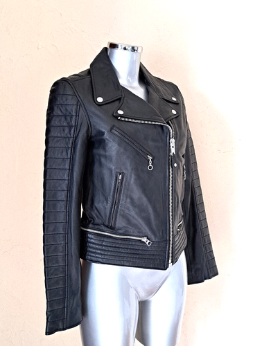SCHOTT - BLOUSON FEMME PERFECTO LCW6810X - CUIR AGNEAU NOIR TAILLE S / 36 FR - Bild 3 von 6
