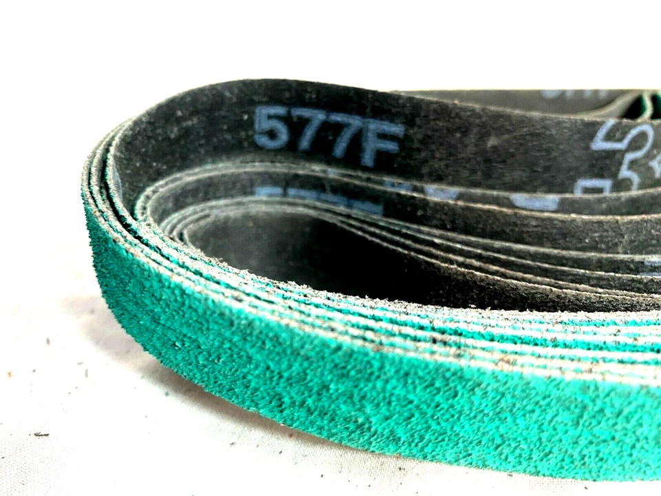 Cintas lijadoras de banda de aire de 20 mm 3M 20 mm x 520 mm 60 g x 100 piezas revestimiento de circonio Foto 3 de 3