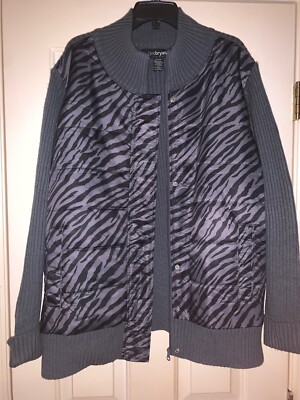 Lane Bryant Sweater Jacket size 22/24 Zebra - Animal Print