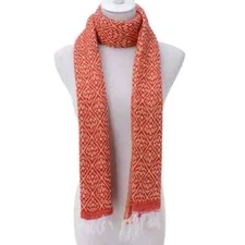J Francis Scarf Womens Red and Yellow 74 x 21.6 in