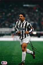 ROBERTO BAGGIO SIGNED 12x8 JUVENTUS ITALY LEGEND PHOTO (ACG CERT AG17159)