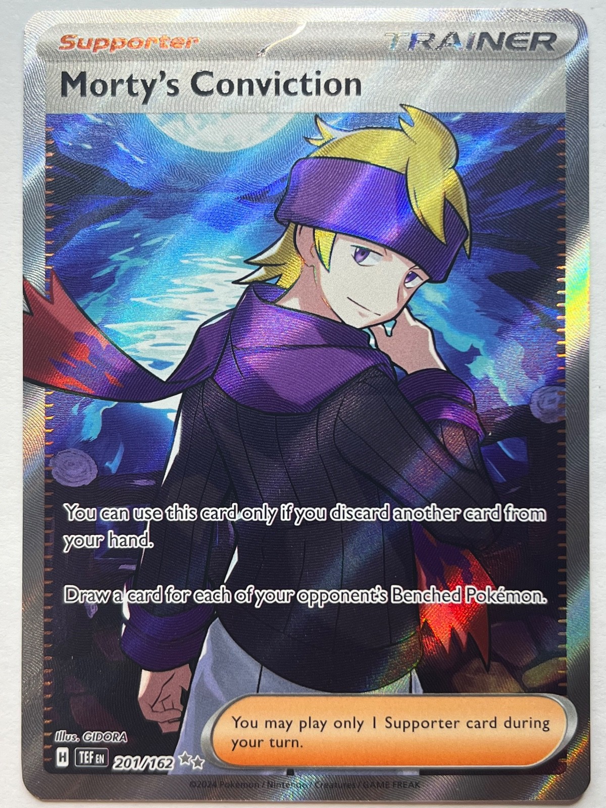Morty's Conviction Ultra Rare 201/162 - SV05: Temporal Forces - Pokemon TCG