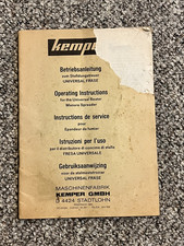 Betriebsanleitung Kemper Dungstreuer Universal Fräse Mehrsprachig Original