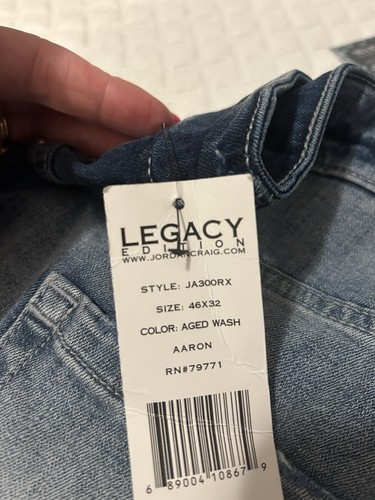 Jordan Craig Jeans Men's 46x32 Legacy Edition Denim Jeans Aaron Distressed NWT - Picture 9 of 9