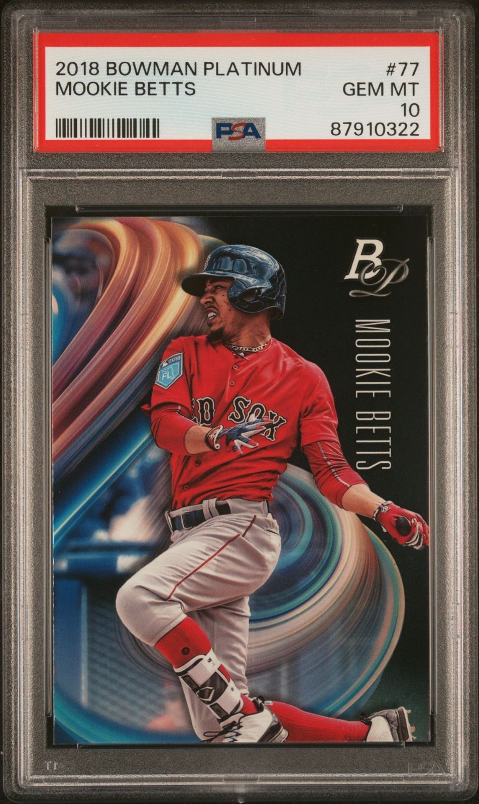 2018 Bowman Platinum #77 Mookie Betts - PSA 10