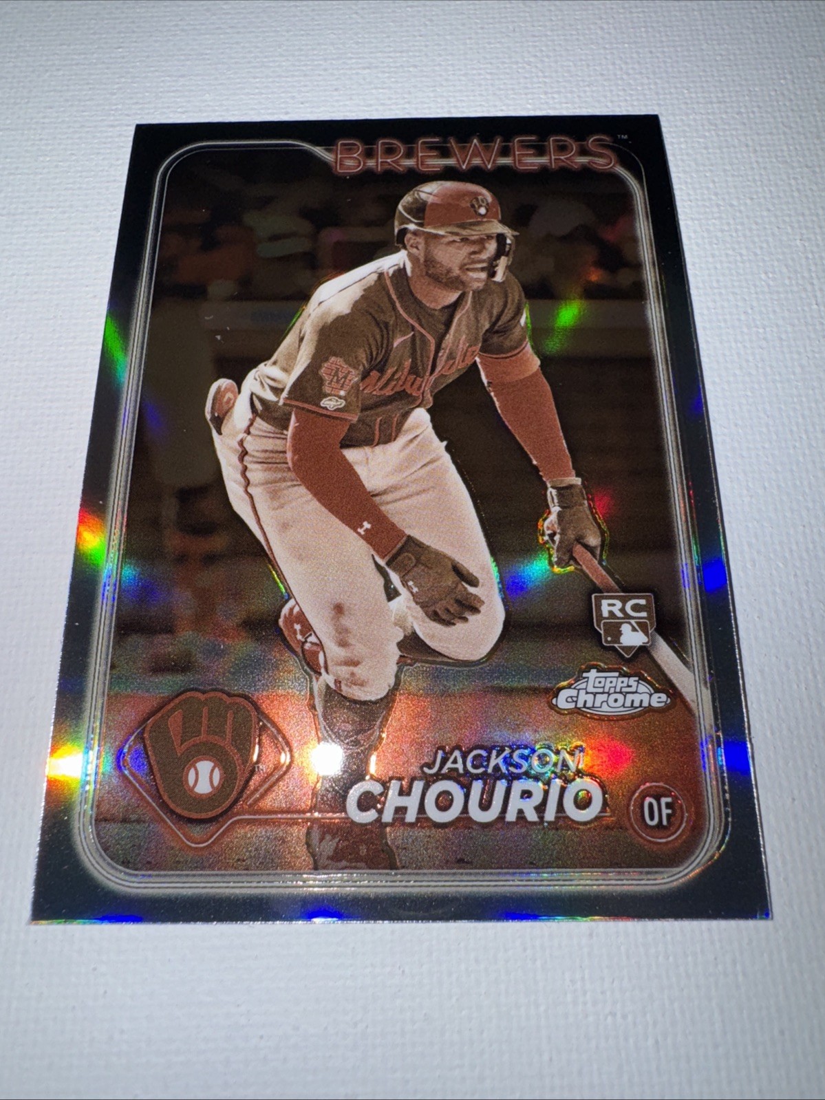 2024 Topps Chrome - Jackson Chourio #161 Sepia Refractor (RC)