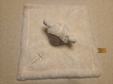 Dan Dee Baby Lovey Lamb Easter Cross Ivory Gingham Rattle