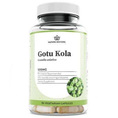 Nature Restore Gotu Kola Extract Supplement, 10 Percent Triterpenes Maximum E...