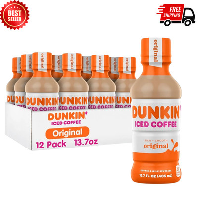    Dunkin' Original Iced Bottled Coffee Drink, 13.7 fl oz, 12 Bottles