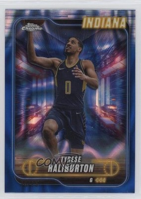 2024-25 Topps Chrome Blue Lava Refractor /75 Tyrese Haliburton #100 9o3