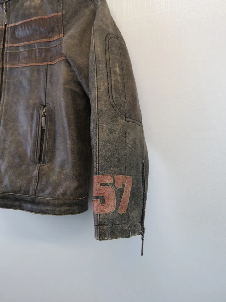 Chevignon stylish leather jacket ladies/teen size 10A (UK 6)  - Image 4 of 4