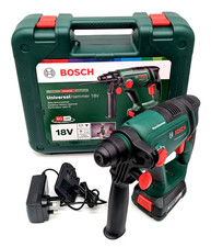 Bosch UniversalHammer 18V Cordless SDS‑Plus Rotary Hammer Drill + Battery + Case