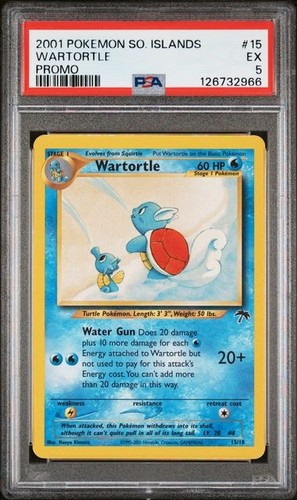 Wartortle graded PSA 5 for sale on eBay