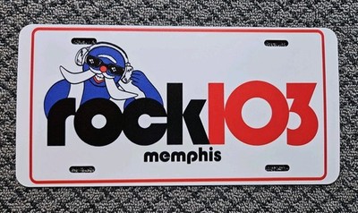Rock 103 Memphis Radio Station 70/80's Walrus .....reproduction license plate