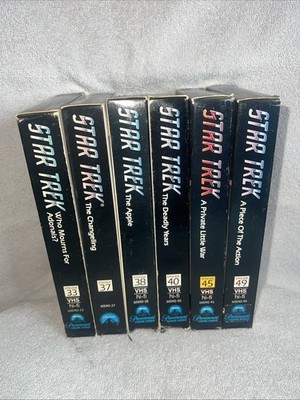 Star Trek TV Series Episodes: 33,37,38,40,45,&49 VHS 
