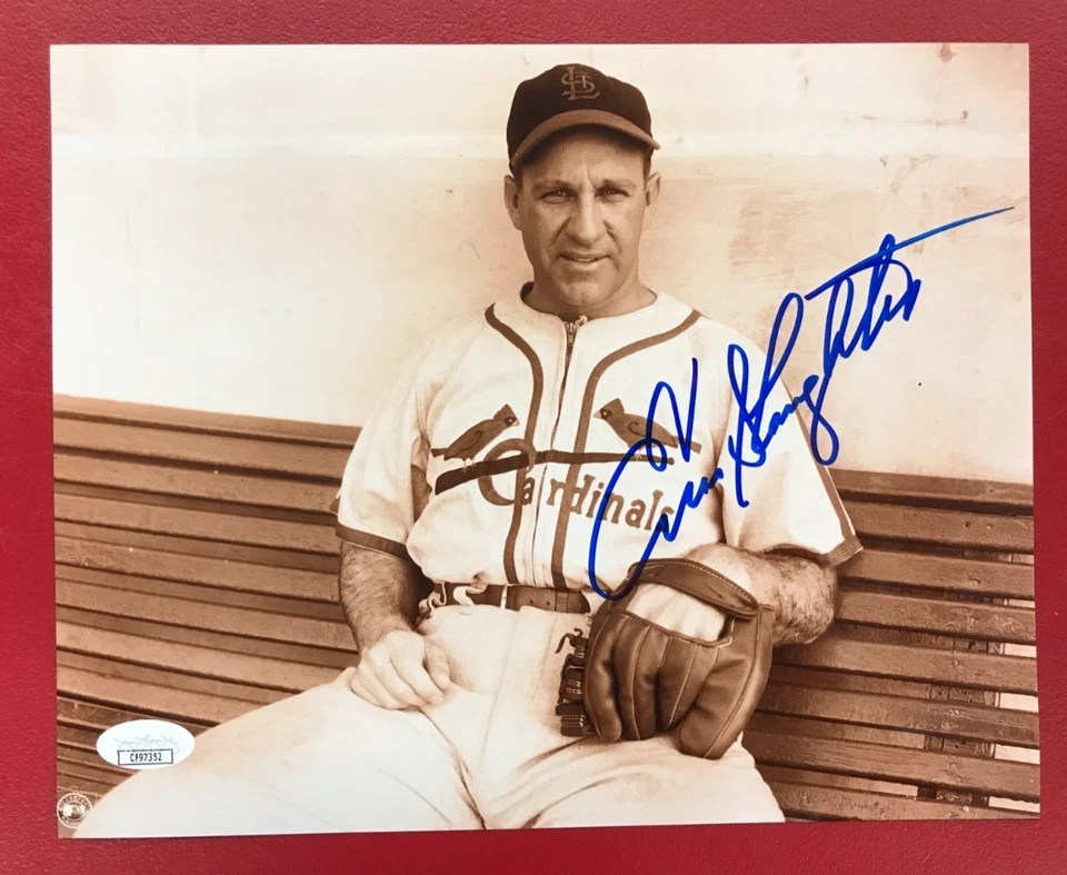 Foto firmada por Enos Slaughter 8x10 certificado JSA con certificado de autenticidad #9 MLB S.L. Cardenales HOF '85! Foto 2 de 4